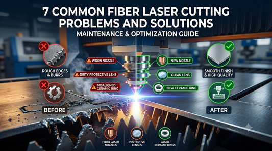 Fiber laser cutting problems and solutions comparison cover.