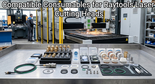 Compatible consumables for Raytools fiber laser cutting heads including nozzles protective lenses and ceramic rings