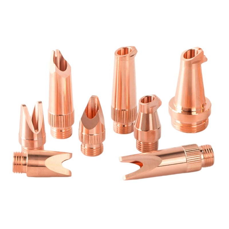 Link Metal CNC Fiber Laser Welding Nozzles - Premium Copper Anti-Splash Nozzles for Qilin, CQWY SUP, Huanri Handheld Laser Welding Torches