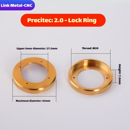 Link Metal CNC PRECITEC 2.0 Locking Ring for Laser Cutting Heads