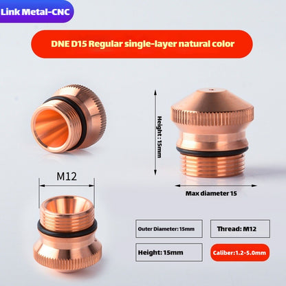 DNE D15/D17 Laser Cutting Nozzle Single Layer | Link Metal CNC