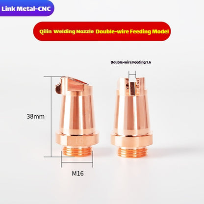 Dual Wire Feed Type Link Metal CNC Qilin M16 Welding Nozzle for Laser Welding Machine