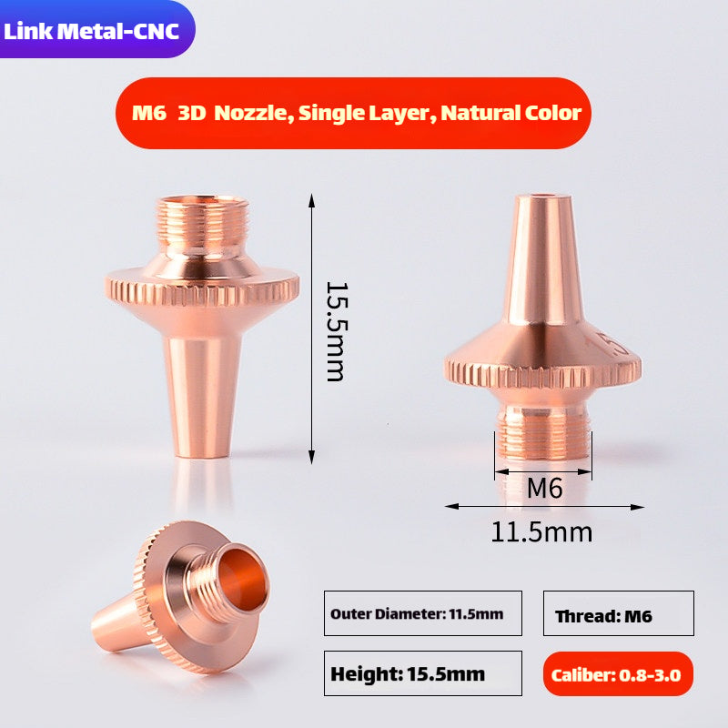 Link Metal CNC 3D-M6 Type Single Layer Laser Cutting Nozzle