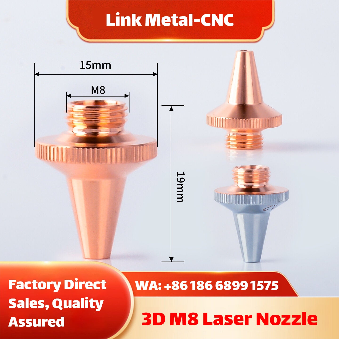 Link Metal CNC 3D-M8 Type High Precision Laser Nozzle