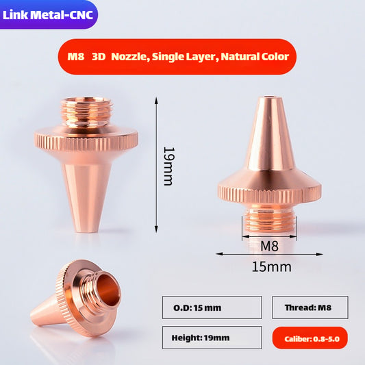 Link Metal CNC 3D-M8 Type Single Layer Laser Cutting Nozzle