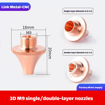 Link Metal CNC 3D-M9 Type Laser Nozzle for CNC Machine