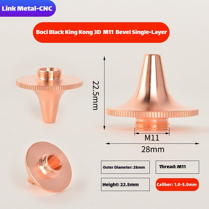 Link Metal CNC BOCI 3D-M11 Type Single Layer Laser Cutting Nozzle