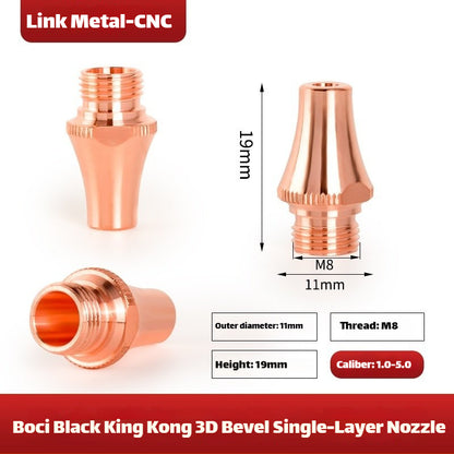 Link Metal CNC BOCI 3D-M8 Type Single Layer Laser Cutting Nozzle