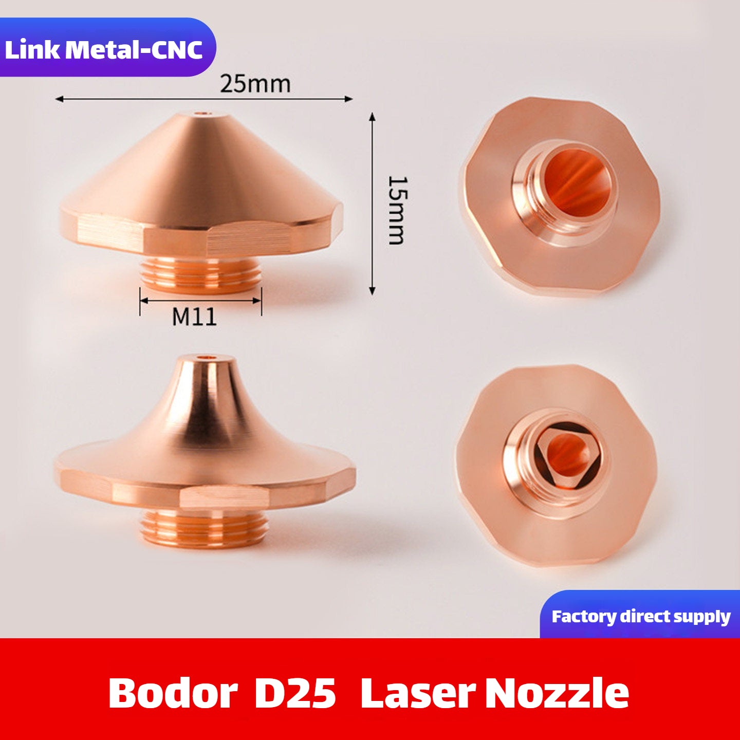 Bodor D25 Type Standard Laser Cutting Nozzle