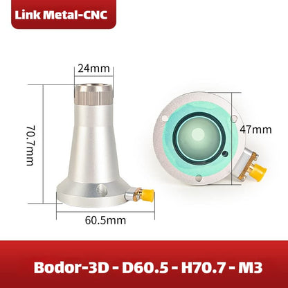 Link Metal CNC BODOR Nozzle Connector & Capacitive Height Sensor for 3D - D60.5 - H70.7 - M3 Fiber Laser Cutting Heads