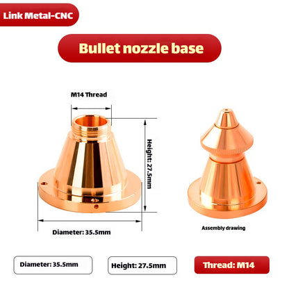 Link Metal CNC Bullet-shaped Type Tip Retaine