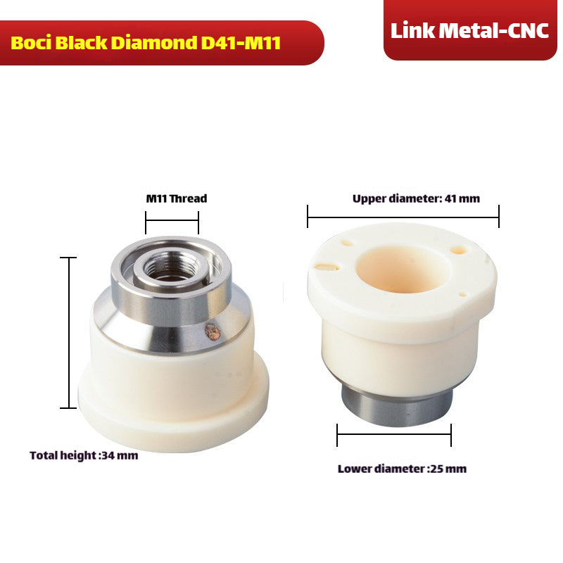 Link Metal CNC D41-M11 Ceramic Ring for BOCI Laser Cutting Heads