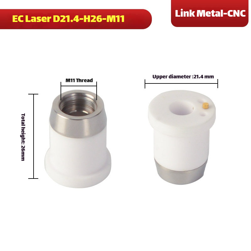 Link Metal CNC M11-D21.4-H26.6 Ceramic Ring for EC Laser Heads