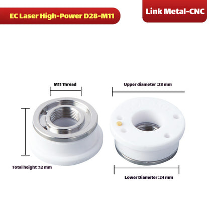 Link Metal CNC M11-D28-H12 High Power Ceramic Ring for EC Laser Cutting Heads