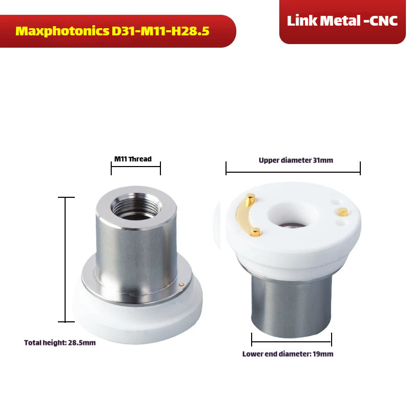 Link Metal CNC M11-D31-H28.5 Ceramic Ring for Maxphotonics Laser Heads