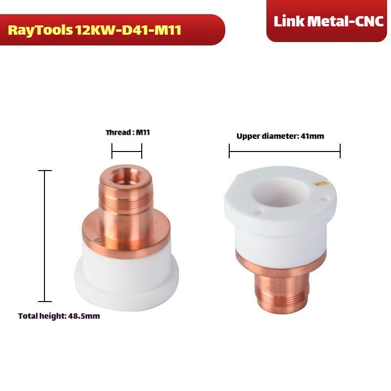 Link Metal CNC M11-D41-H48.5 Ceramic Ring for Raytools High Power Laser Heads