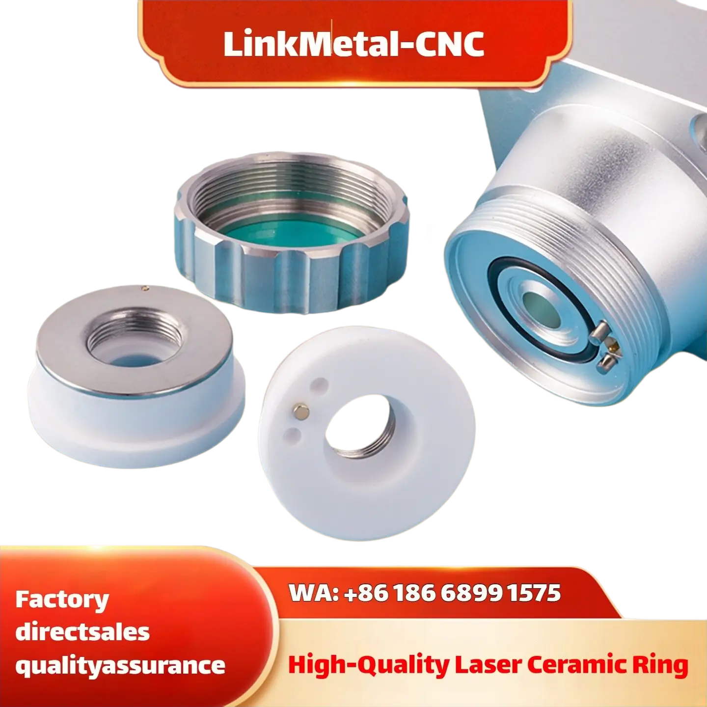 Link Metal CNC Ceramic Ring Installation for Maxphotonics Lasers