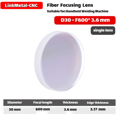 Link Metal CNC 1064nm D30 F600 CT3.6 ET3.17 Collimating Lens & Focusing Lens for Fiber Laser Welding Machines

