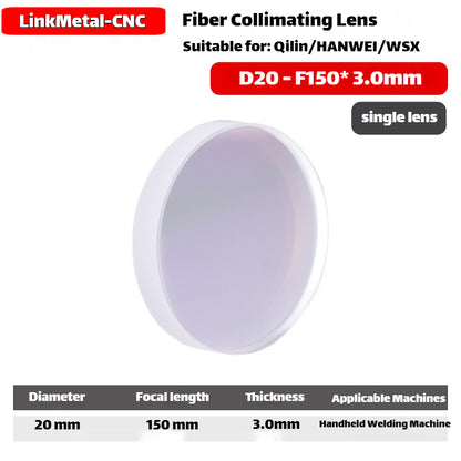 Link Metal CNC 1064nm D20 F150 CT3 Collimating Lens for Fiber Laser Welding Machines