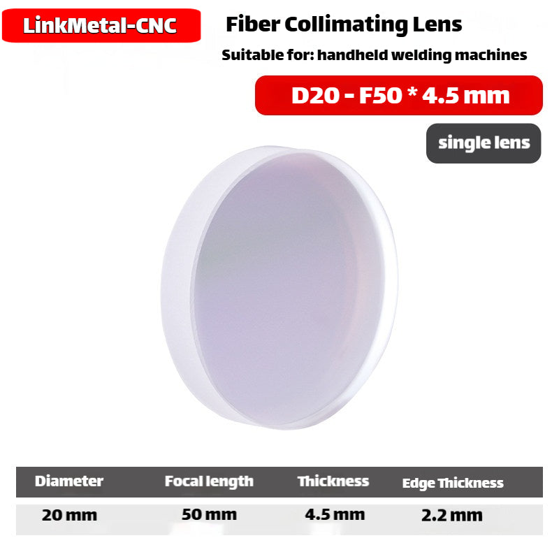 Link Metal CNC 1064nm D20 F50 CT4.5  Collimating Lens for Fiber Laser Welding Machines