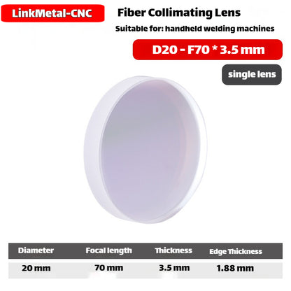 Link Metal CNC 1064nm D20 F70 CT3.5  Collimating Lens for Fiber Laser Welding Machines