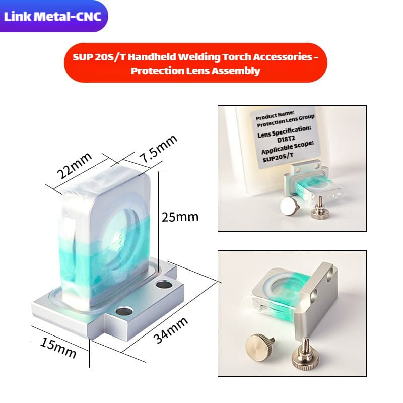 Link Metal CNC Protective Lens Assembly for CQWY SUP20S/T Welding Torch