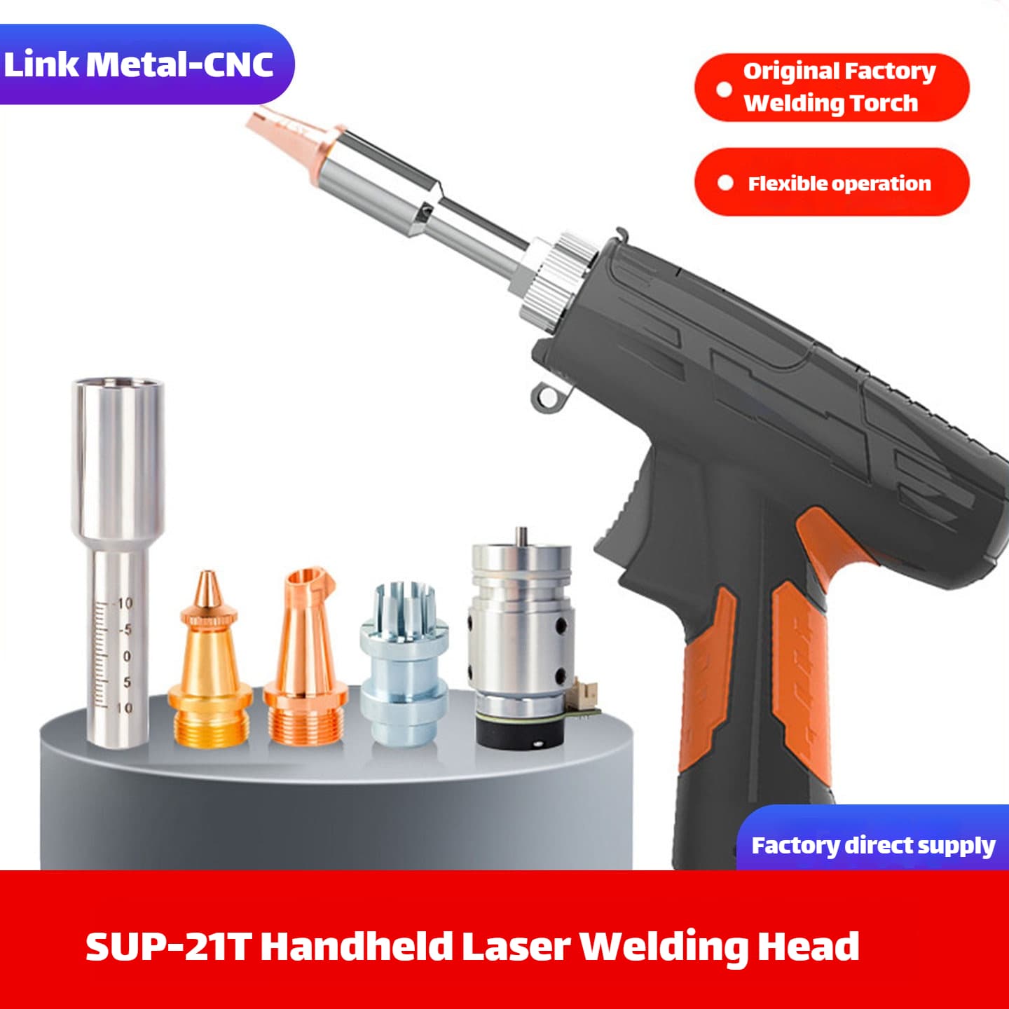 Link Metal CNC SUP21T Welding Torch Replacement Parts Detail Display