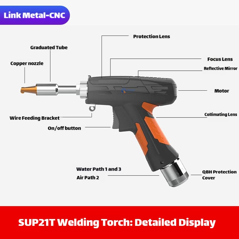 Link Metal CNC SUP21T Welding Torch Complete Display
