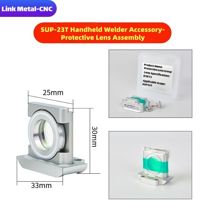 Link Metal CNC Protective Lens Assembly for CQWY SUP23T Welding Torch