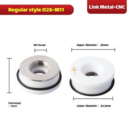 Link Metal CNC D28/D32 Standard Type Ceramic Ring for Fiber Laser Cutting Heads
