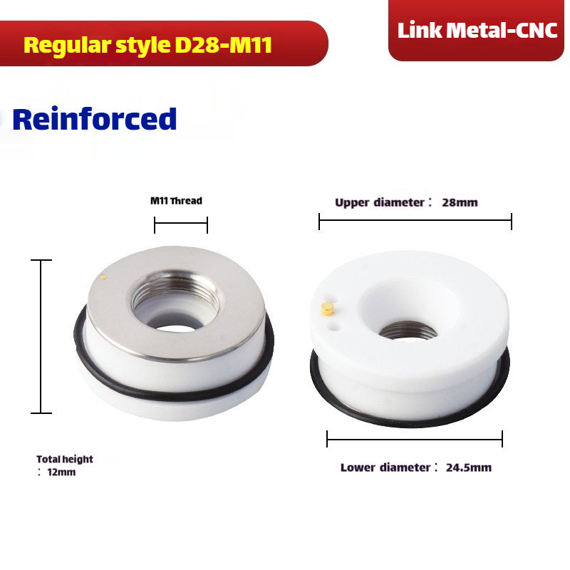 Link Metal CNC D28/D32 Standard Type Ceramic Ring for Fiber Laser Cutting Heads