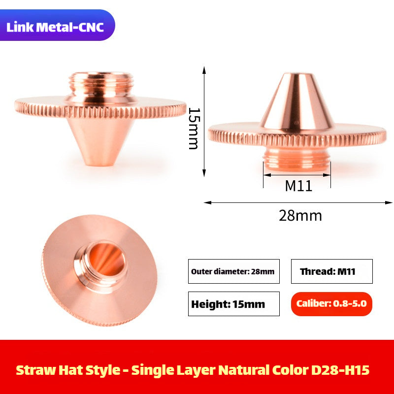 Fiber Laser Cutter D28 Straw Hat Type Nozzle