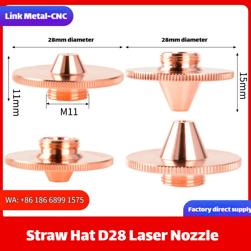 D28 Straw Hat Type Nozzle for Fiber Laser Cutting Machine