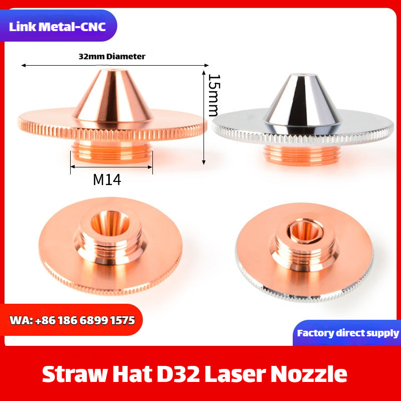 Link Metal CNC D32 Straw Hat Type Laser Cutting Nozzle
