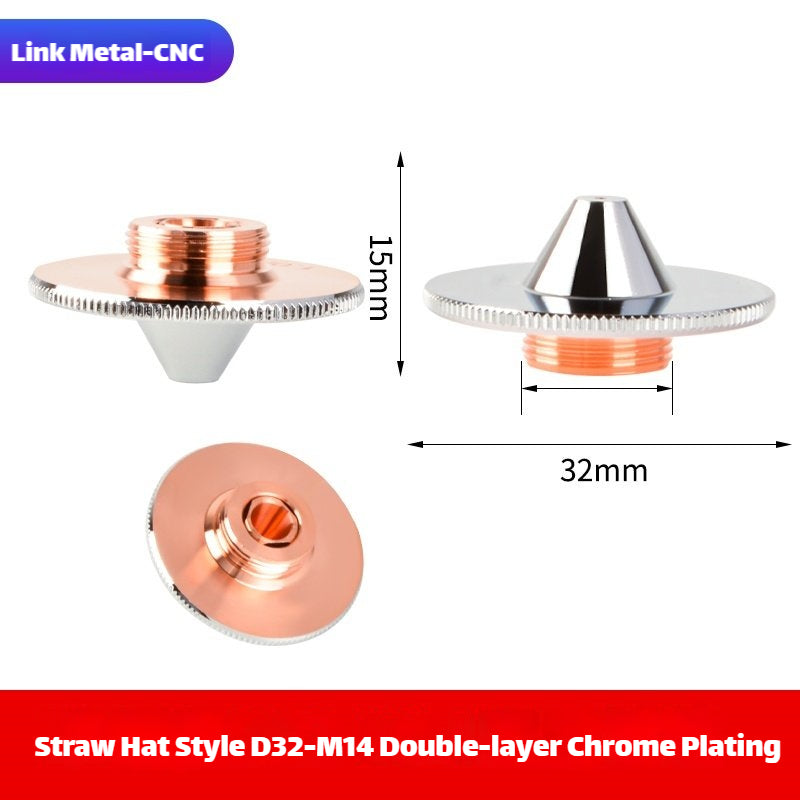 D32 Double Layer Chrome Plated Laser Cutting Nozzle