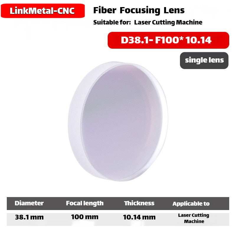 Link Metal CNC 1064nm D38.1 F100 Single Piece Focusing Lens for Fiber Laser Machines