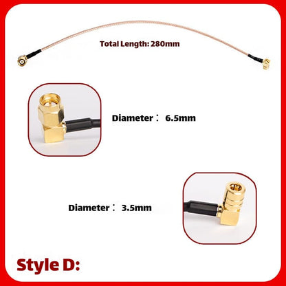 Link Metal CNC M6.5 Threaded to M3.5 Quick Plug Laser RF Cable