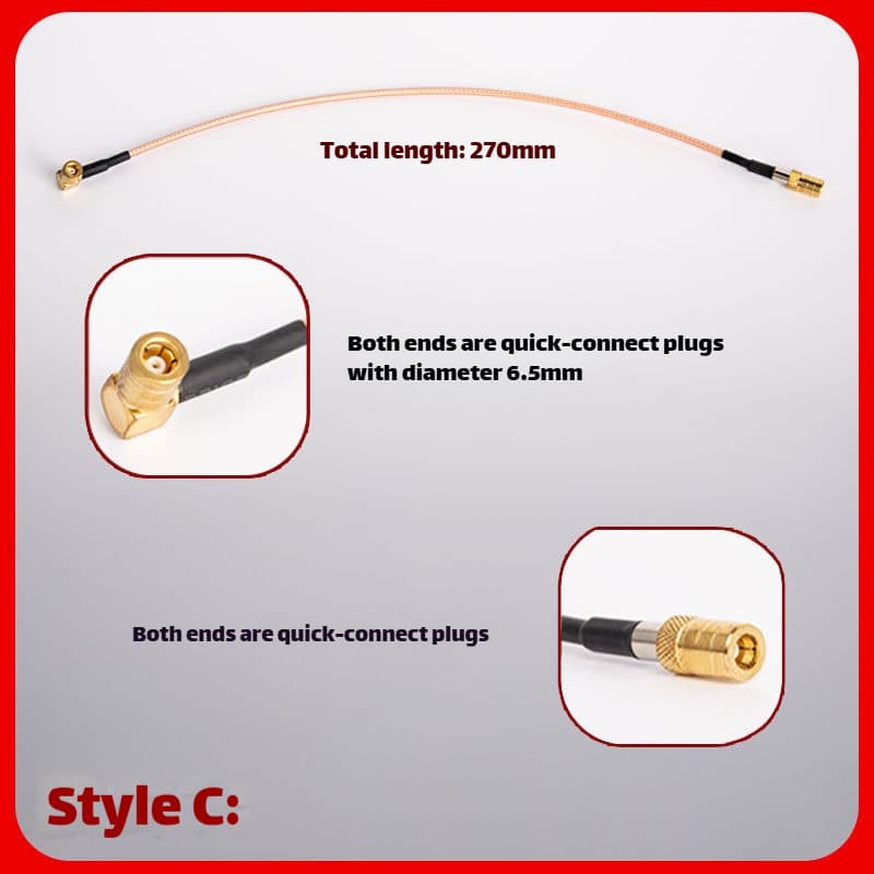 Link Metal CNC Quick Plug to Quick Plug Laser Height Sensor RF Cable