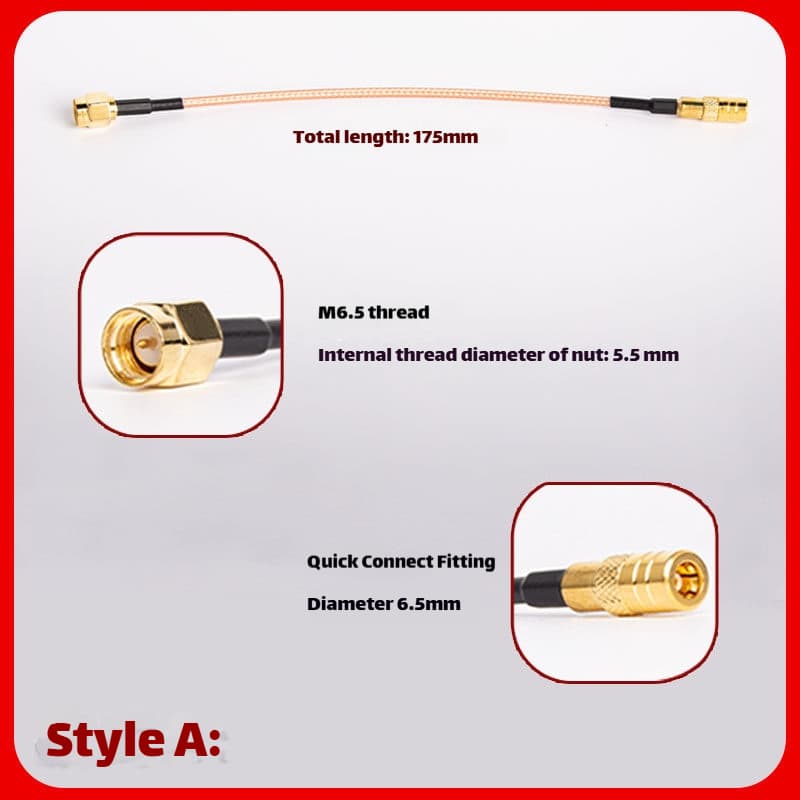 Link Metal CNC Threaded to Quick Plug Laser Height Sensor RF Cable