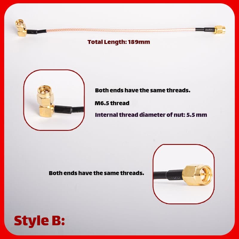 Link Metal CNC Threaded to Threaded Laser Height Sensor RF Cable