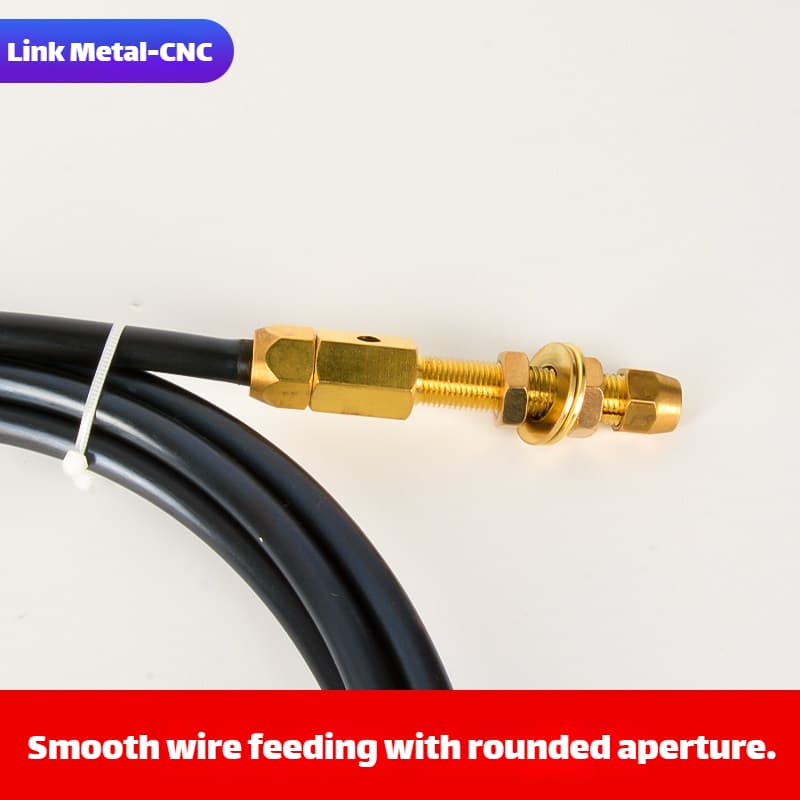 Link Metal CNC Standard & Graphite Wire Feed Hose Detail Display