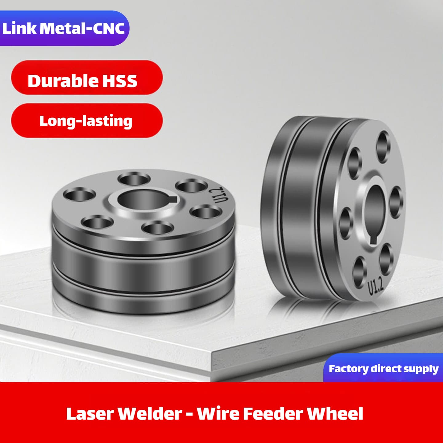 Link Metal CNC Wire Feed Roller Installation Fit Detail