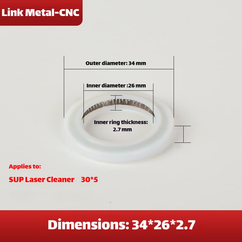 Link Metal CNC Lens Gasket 34×26×2.7mm For CQWY Cleaning Machine 30×5mm