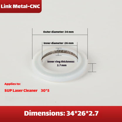 Link Metal CNC Lens Gasket 34×26×2.7mm For CQWY Cleaning Machine 30×5mm