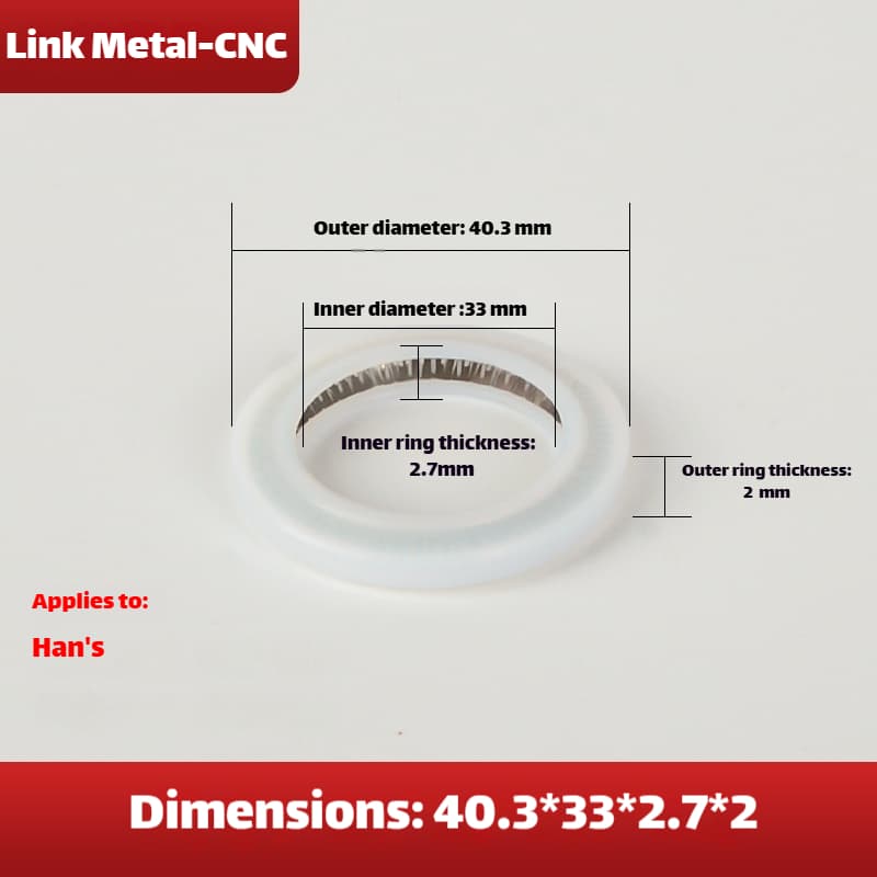 Link Metal CNC Lens Gasket 40.3×33×2.7×2mm For Han's