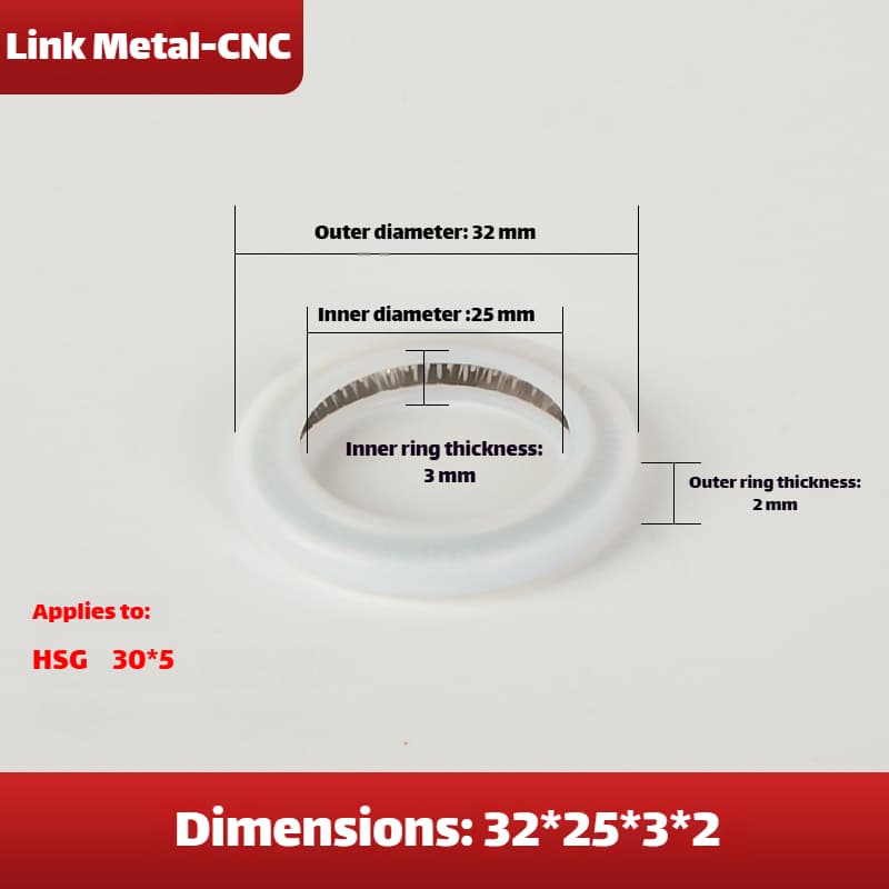 Link Metal CNC Lens Gasket 32×25×3×2mm For HSG 30×5mm