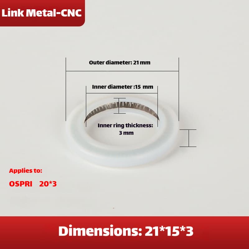 Link Metal CNC Lens Gasket 21×15×3mm For OSPRI 20×3mm
