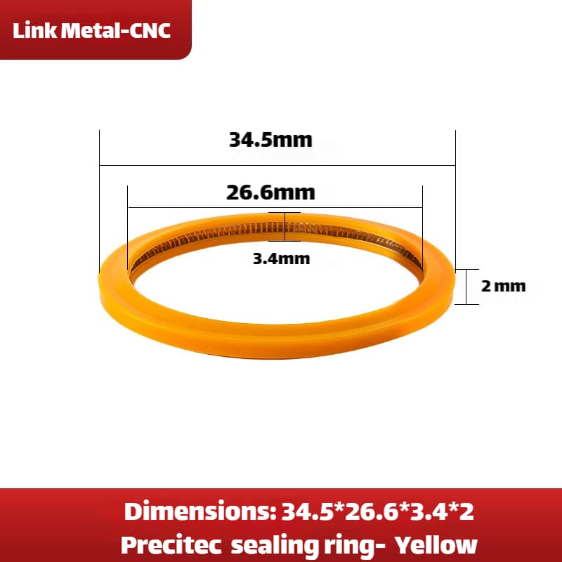 Link Metal CNC Lens Gasket 34.5×26.6×3.4×2mm For Precitec