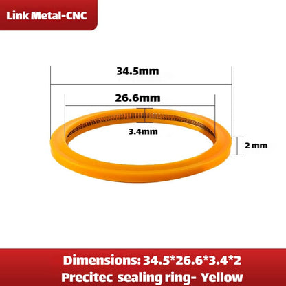 Link Metal CNC Lens Gasket 34.5×26.6×3.4×2mm For Precitec
