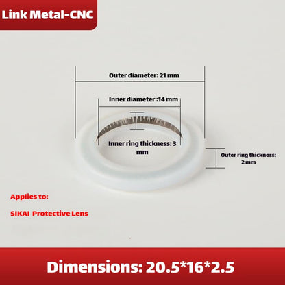 Link Metal CNC Lens Gasket 20.5×16×2.5mm For Sikai Protective Lens